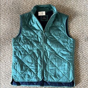 J. Crew Men’s Green Quilted Vest Size Medium